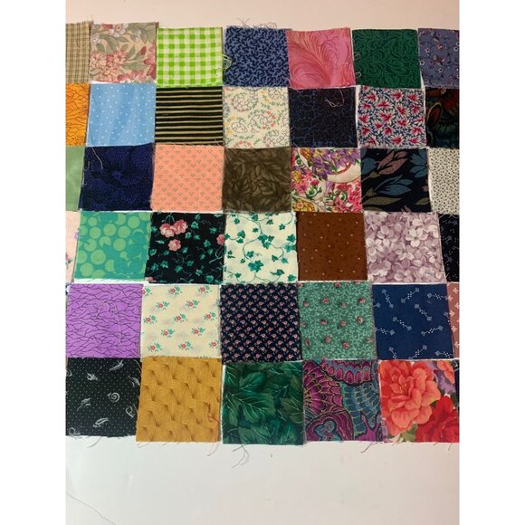 108-Piece 2.5" Cotton Quilting Squares Scrap Fabric Patchwork Lot - Picture 3 of 8